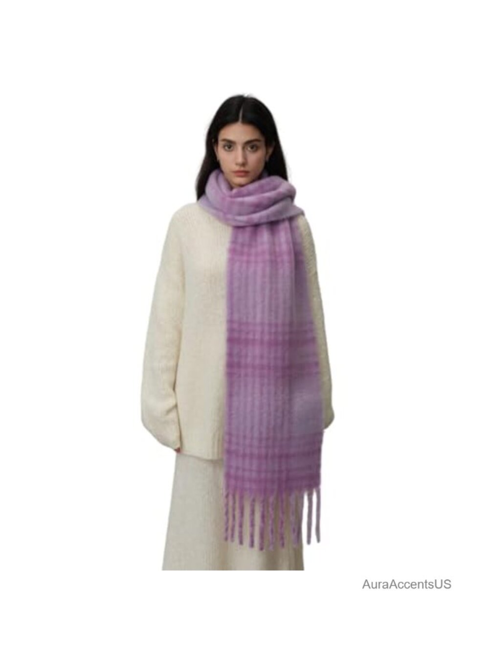 Warm Winter Scarf Shawl Wrap Long Plaid Blanket Scarf Women